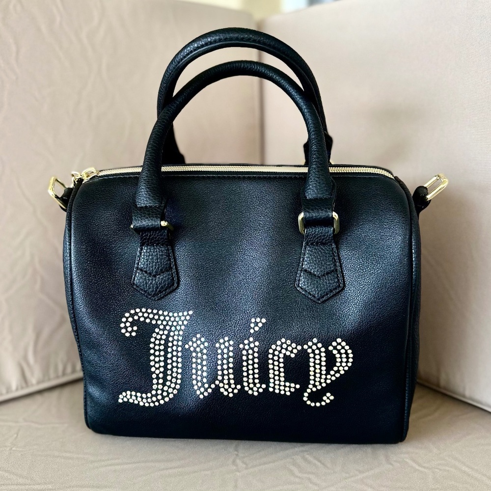 Juicy Couture "Obsession" Satchel with Dazzling Logo Rhinestones